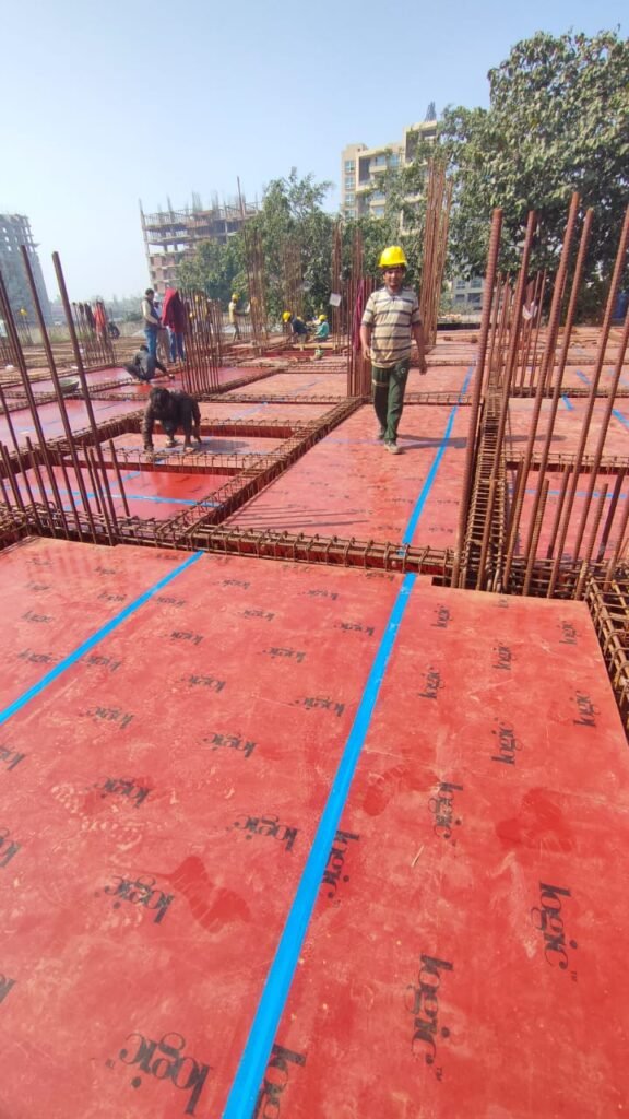 Bariatu site Civil building construction work in progress by Mallick Constructions Ranchi